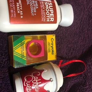 Caffeine Queen Ornament. Crayon Ring. PeachLotion